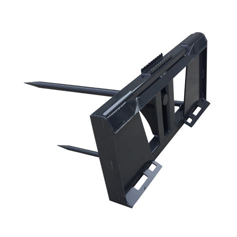 skid steer bale forks|skid steer round bale spear.